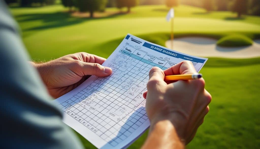 La carte de score au golf : comment la remplir et la lire