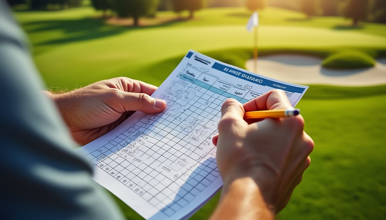 La carte de score au golf : comment la remplir et la lire